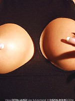 Anna Belle gets down and dirty in her black stockings