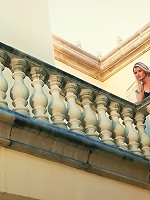 Lea De Mae takes off her black dress