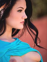 Logan Drae undresses outdoors