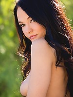 Logan Drae undresses outdoors