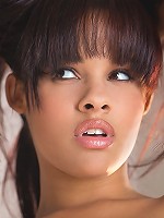 Bambi Wolfe sheds her blue jacket and white bra and panties