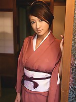 Sexy gravure idol beauty slowly takes off her pink kimono