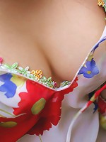 Yua Aida strips out of her matching bra and panties