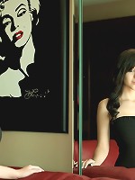 Bryci pulls up her little black dress in Las Vegas!