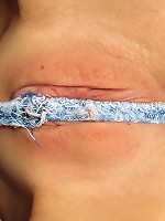 Katie Banks takes pics of herself in ripped up daisy dukes!