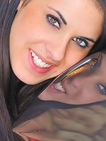 Lilly flashing by a car