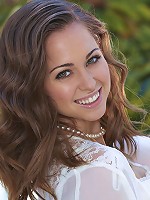 Scrumptious brunette Riley Reid gets playful in a sexy lacy lingerie