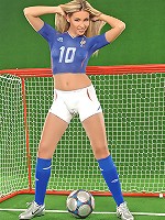 Naked football fan Cherry Jul