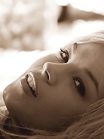 Brea Lynn in a seductive black and white pictorial