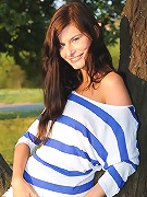 Nubiles.net Megane - Outdoor Nubile Megane rubs her teen pussy against the tree trunk