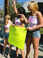 Twistys car wash with 3 horny girls